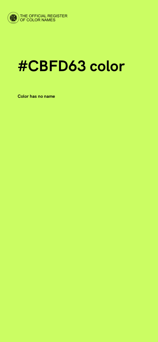 #CBFD63 color image