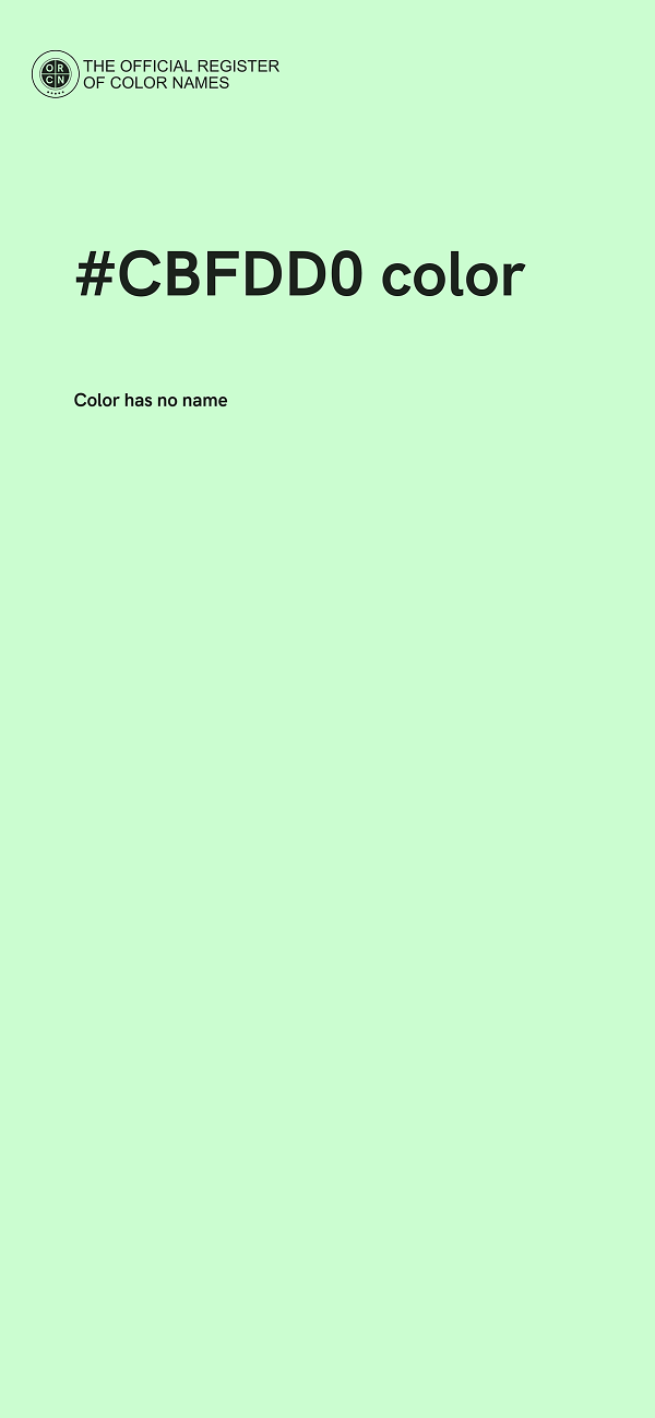 #CBFDD0 color image