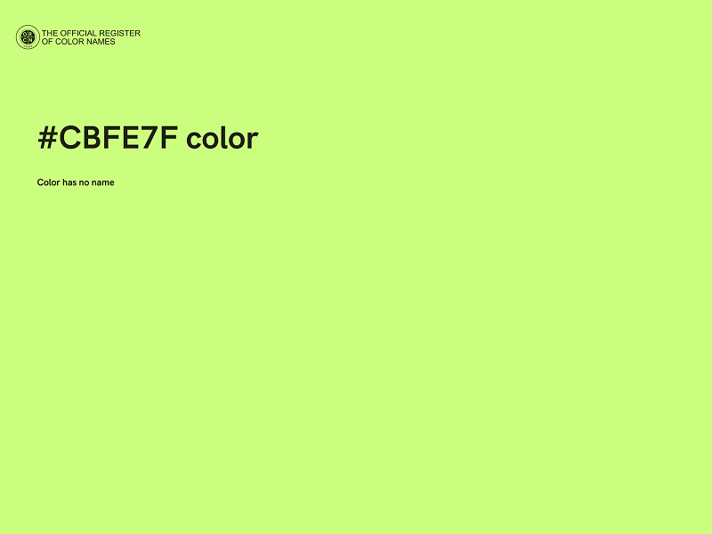 #CBFE7F color image