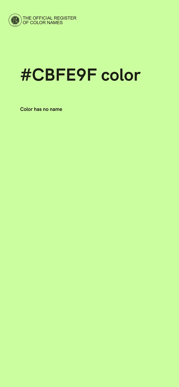#CBFE9F color image