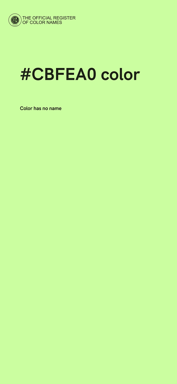 #CBFEA0 color image