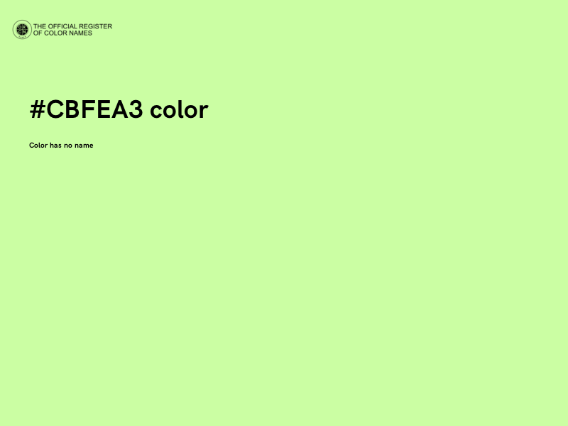 #CBFEA3 color image