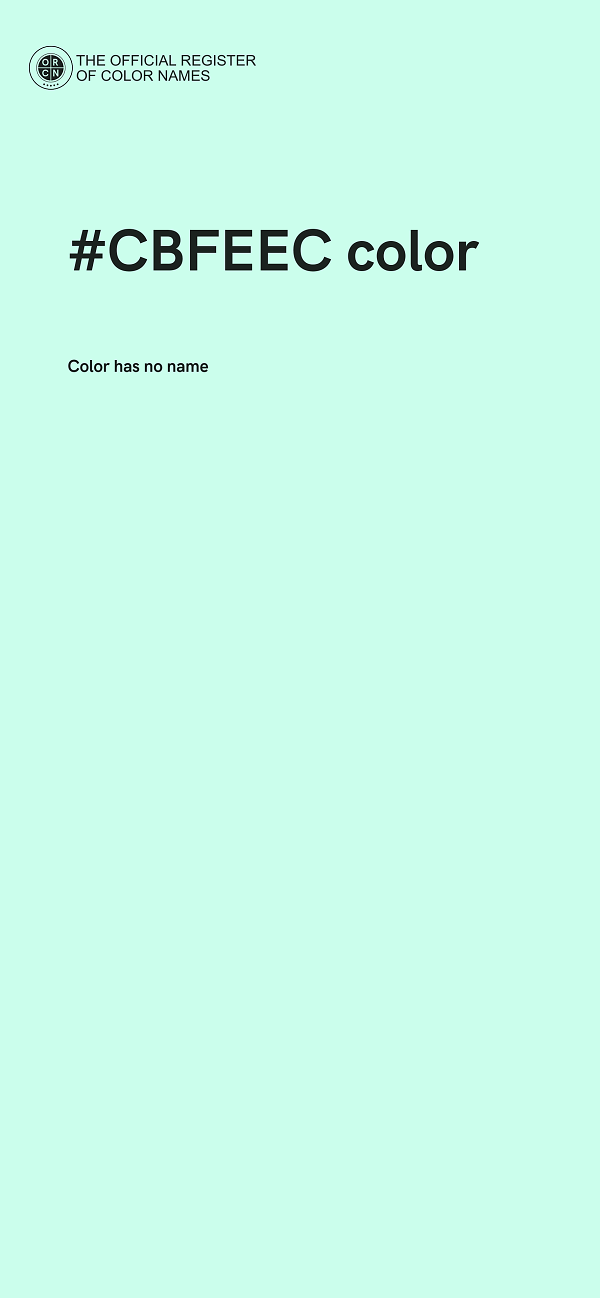 #CBFEEC color image