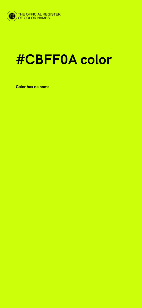 #CBFF0A color image