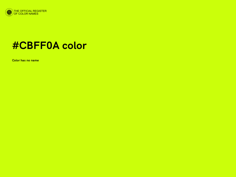 #CBFF0A color image