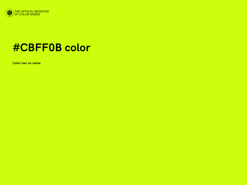 #CBFF0B color image