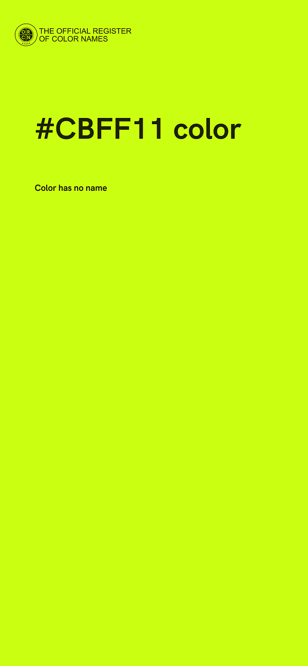 #CBFF11 color image