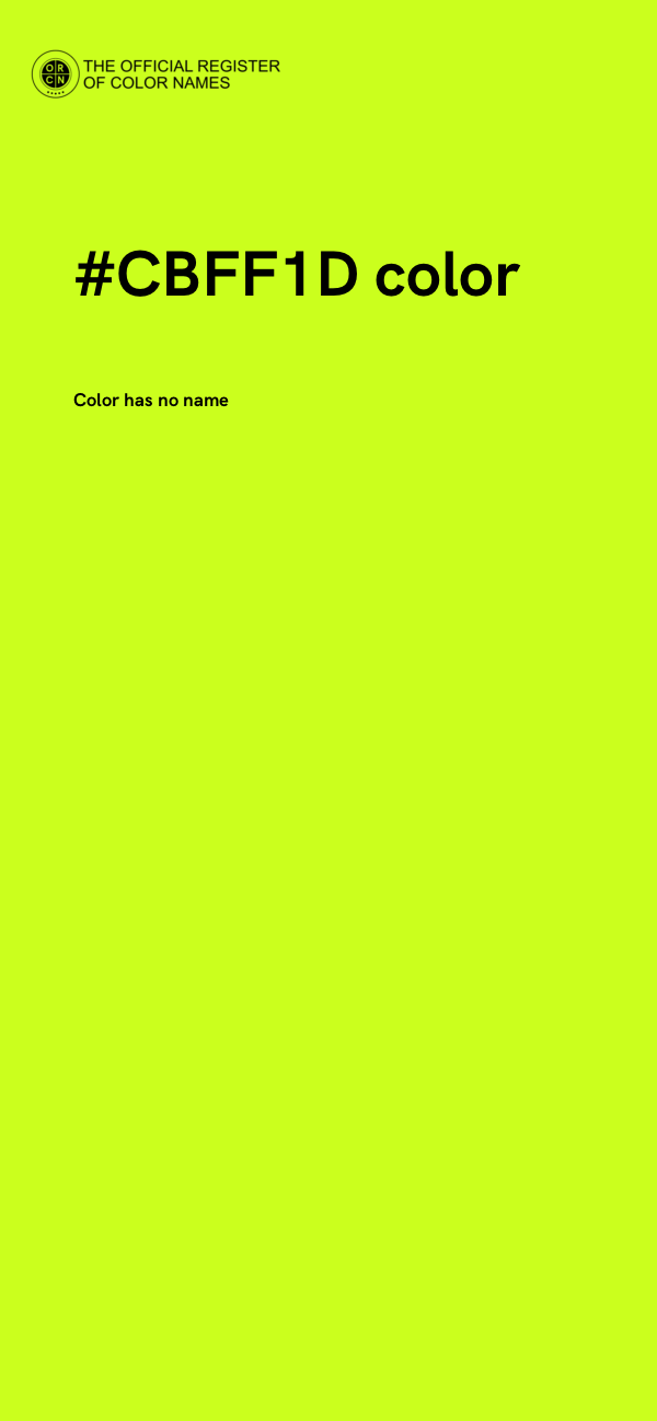 #CBFF1D color image