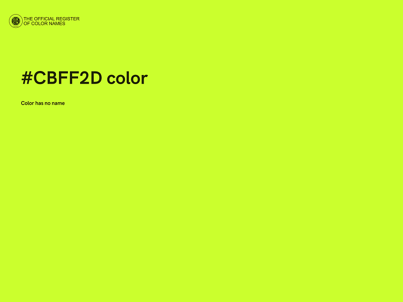 #CBFF2D color image
