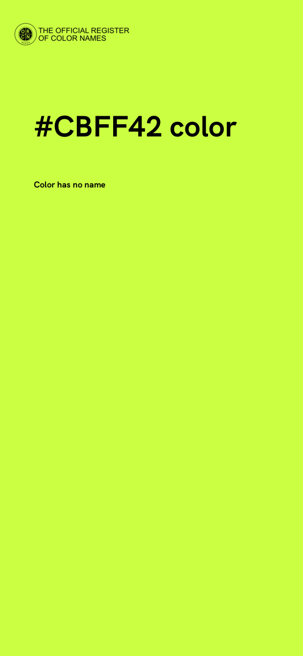 #CBFF42 color image