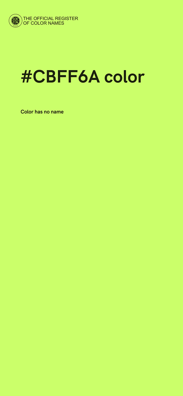 #CBFF6A color image