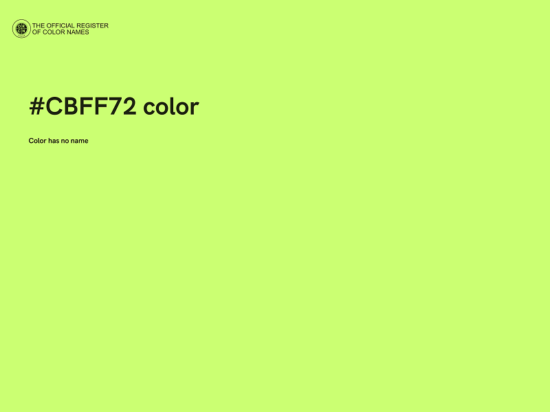 #CBFF72 color image