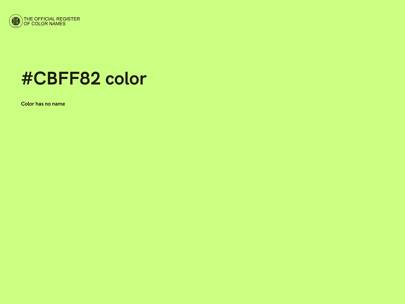 #CBFF82 color image