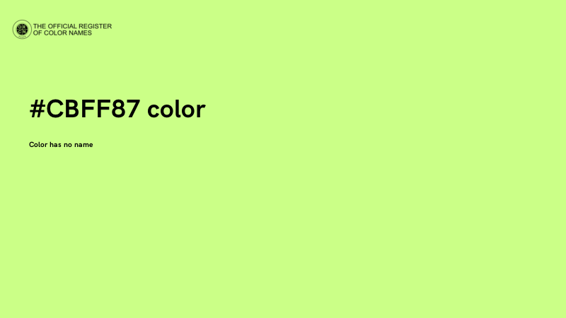 #CBFF87 color image