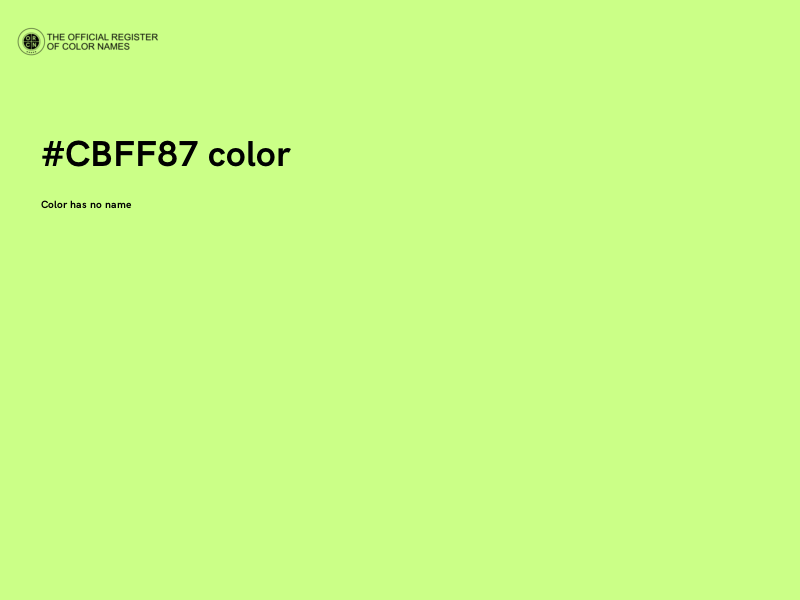 #CBFF87 color image