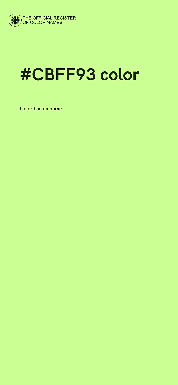 #CBFF93 color image