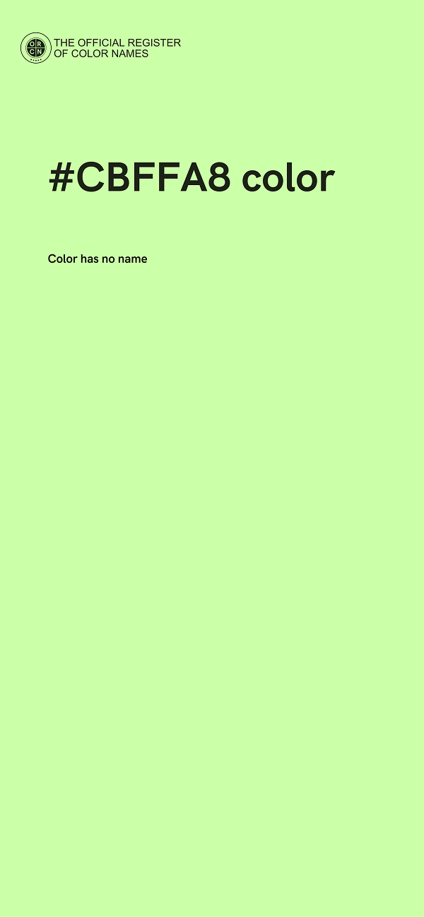 #CBFFA8 color image