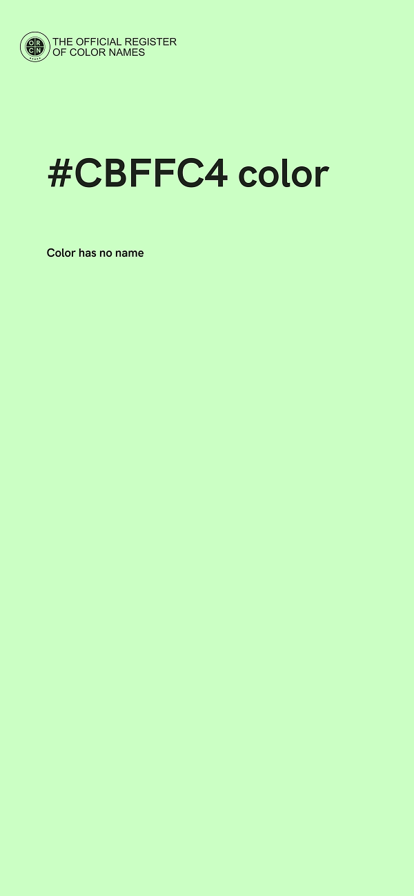 #CBFFC4 color image