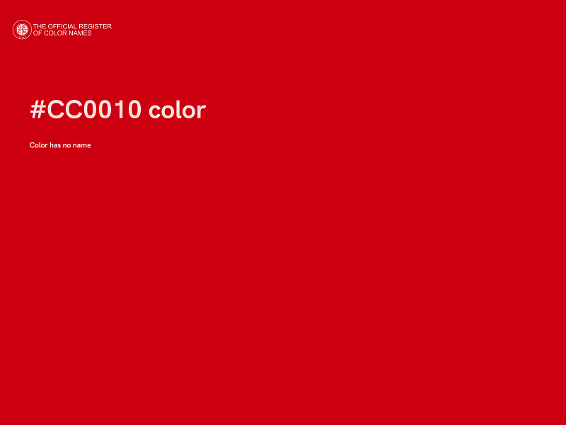 #CC0010 color image