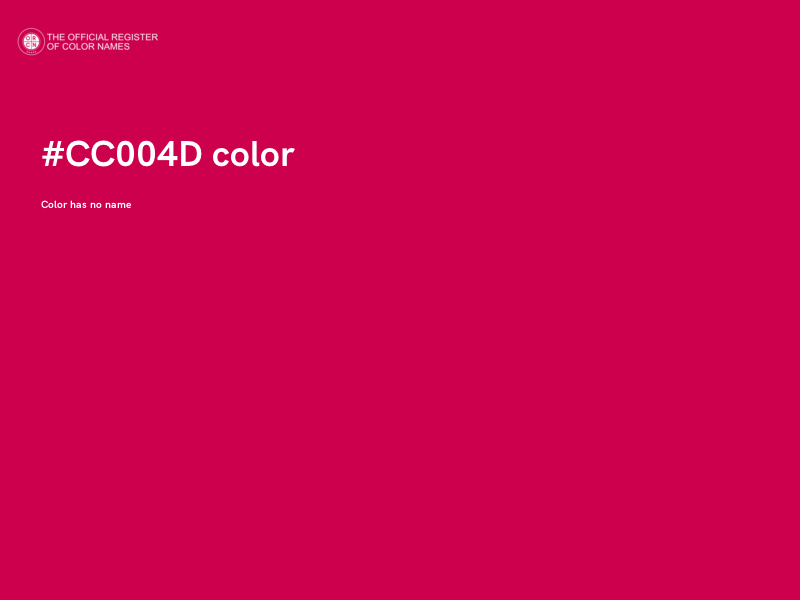 #CC004D color image