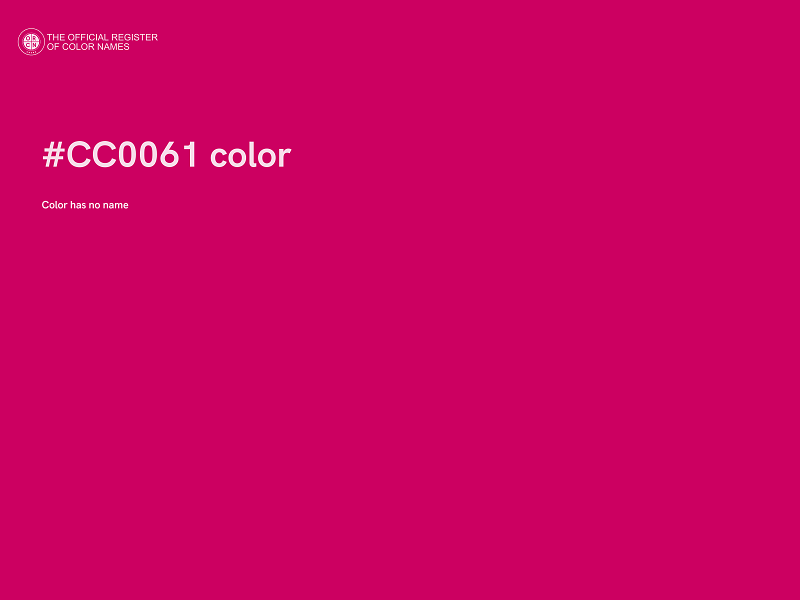 #CC0061 color image