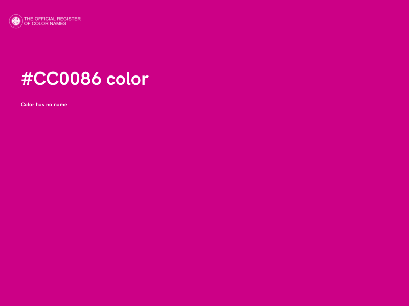 #CC0086 color image