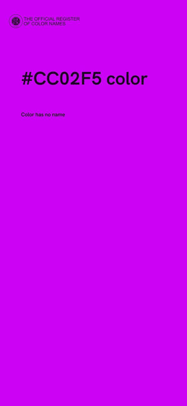#CC02F5 color image
