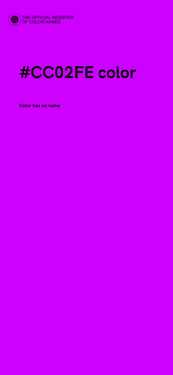 #CC02FE color image