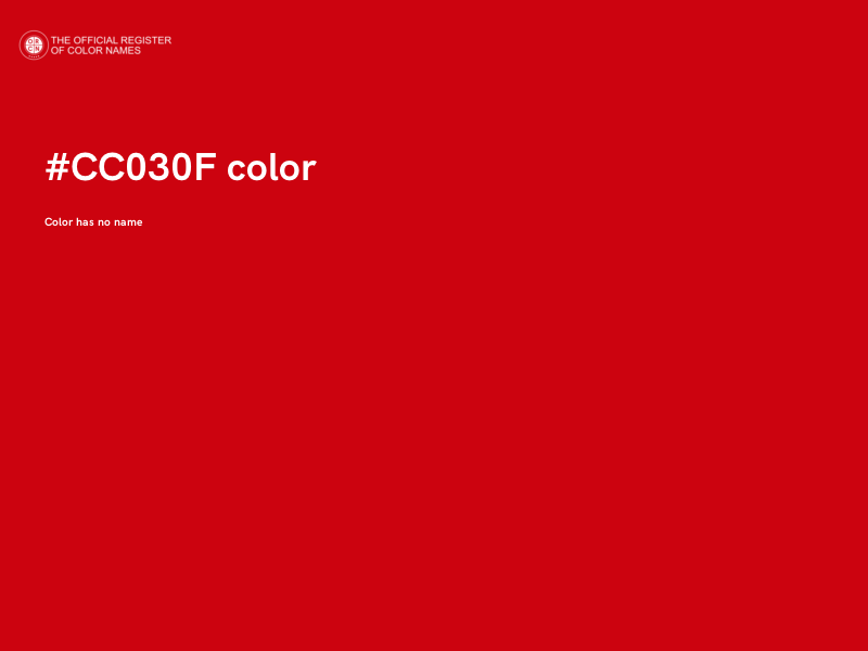 #CC030F color image