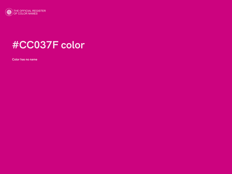 #CC037F color image
