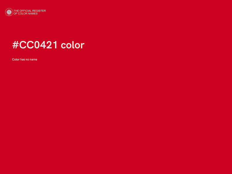 #CC0421 color image