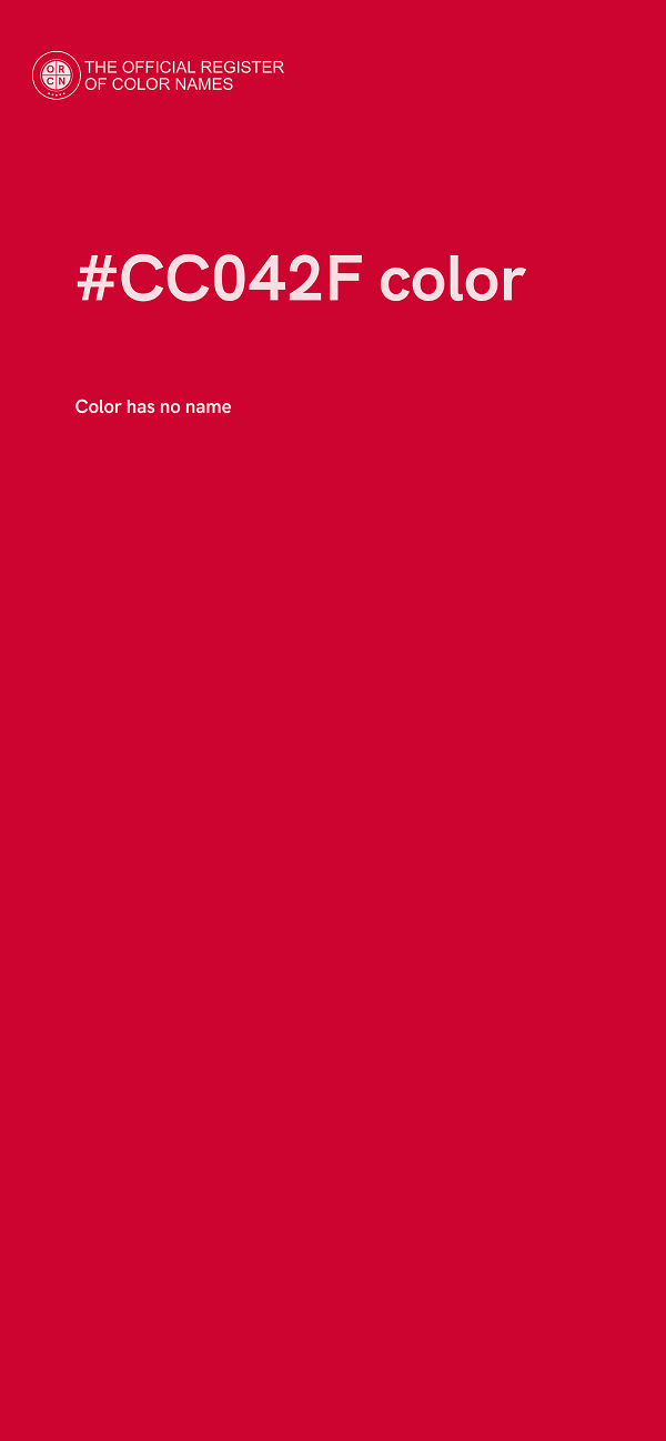 #CC042F color image