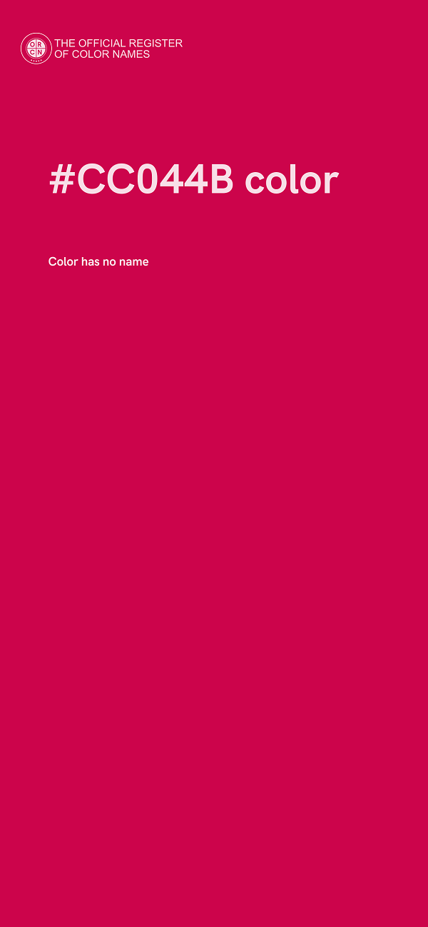 #CC044B color image