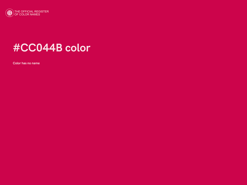 #CC044B color image