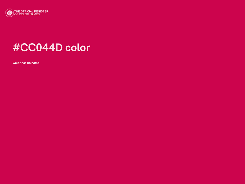 #CC044D color image