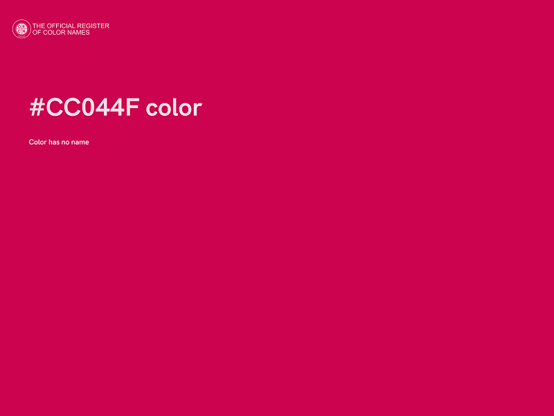 #CC044F color image