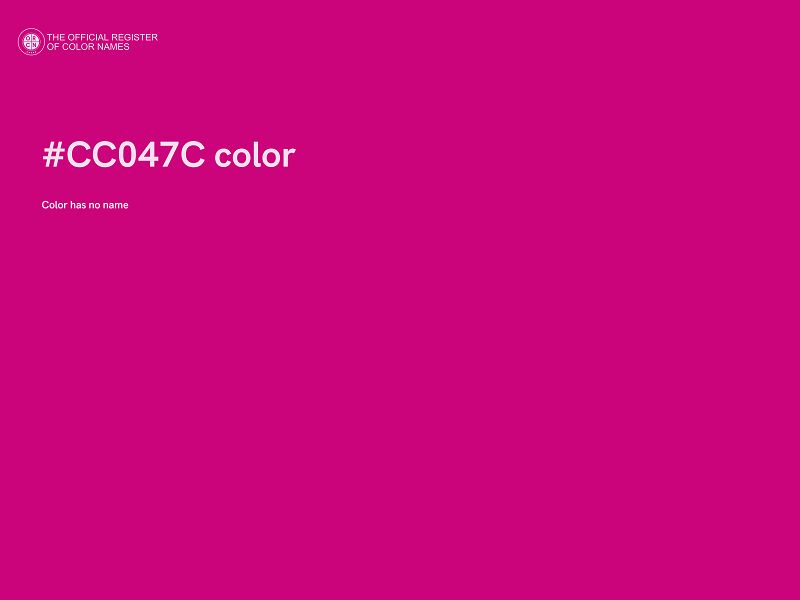 #CC047C color image