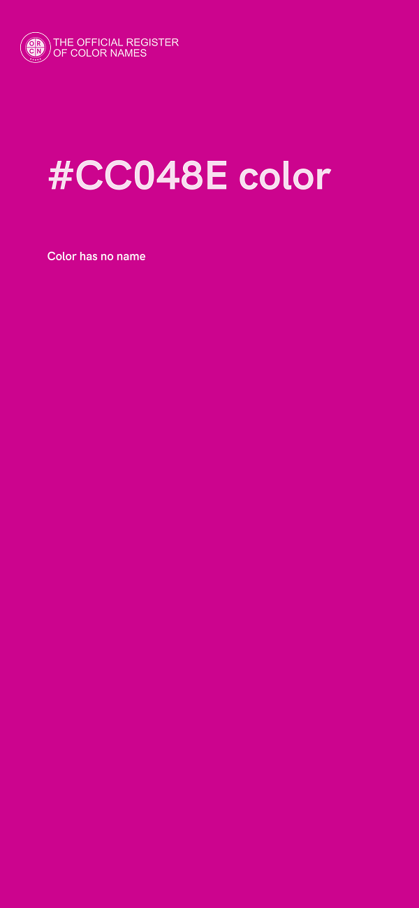 #CC048E color image