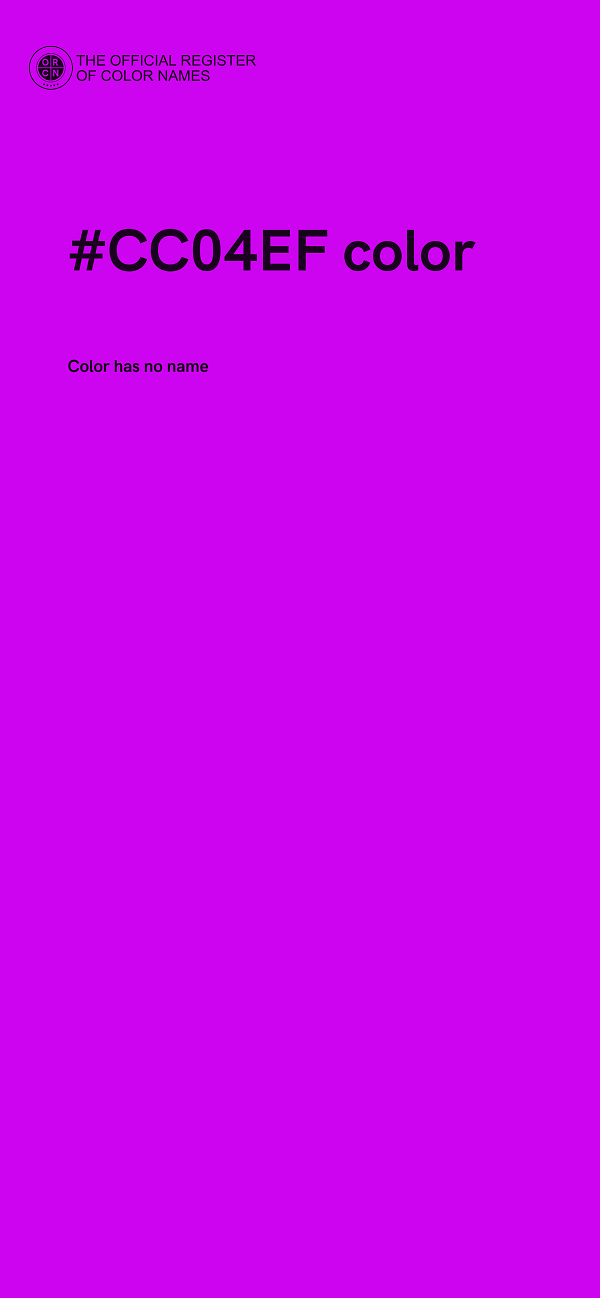 #CC04EF color image