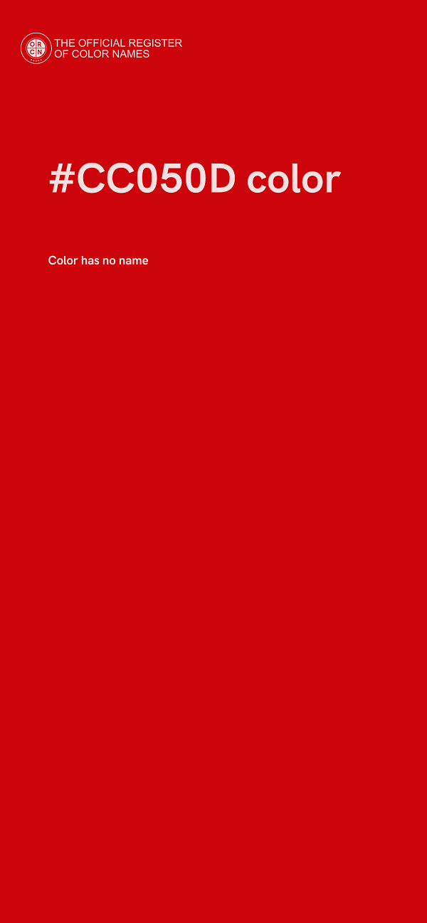 #CC050D color image