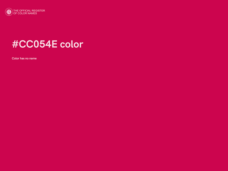 #CC054E color image