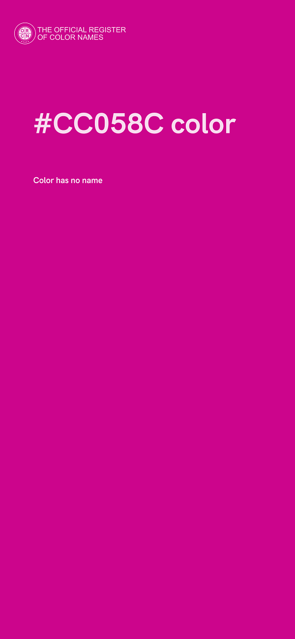 #CC058C color image