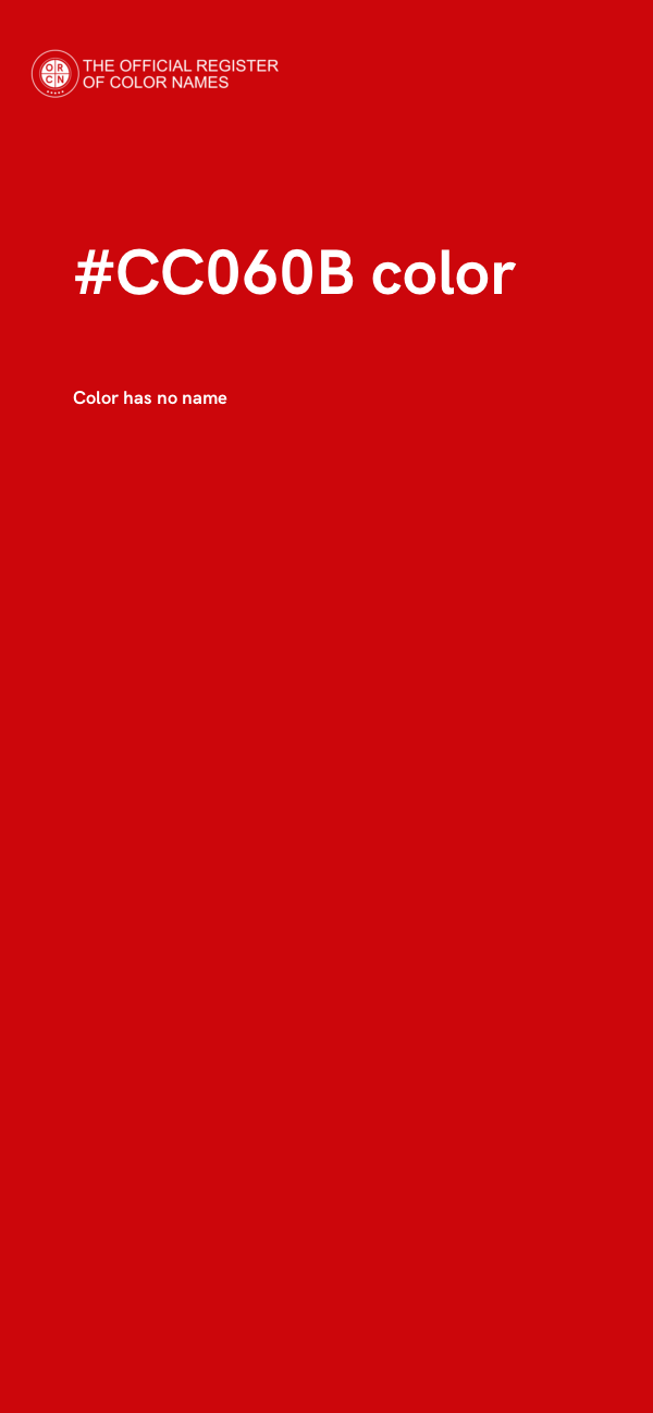 #CC060B color image