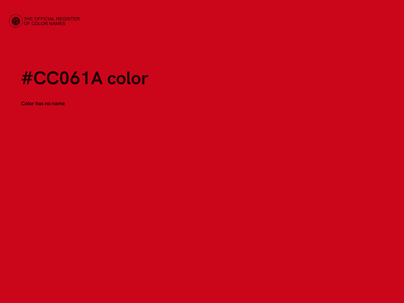 #CC061A color image