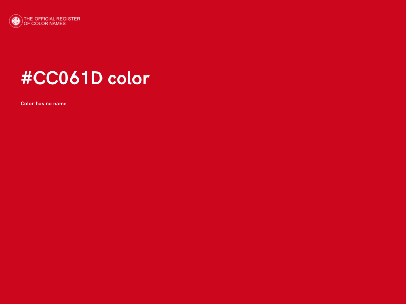 #CC061D color image
