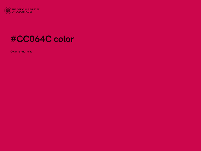 #CC064C color image