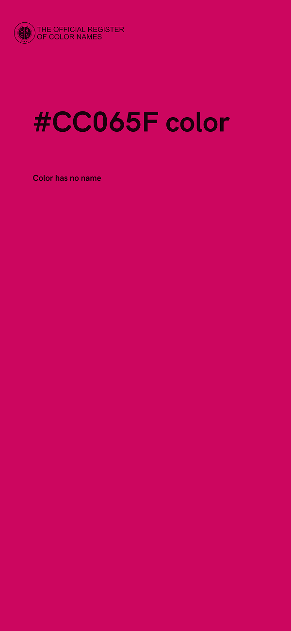 #CC065F color image