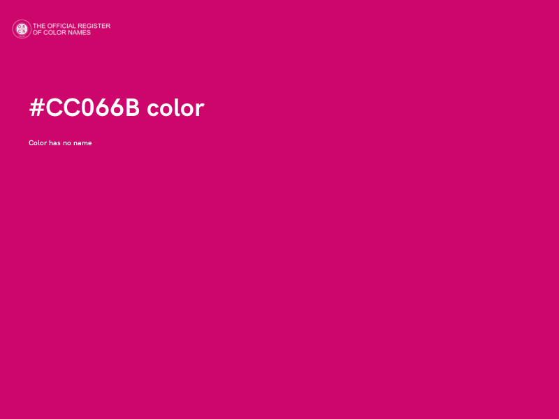#CC066B color image