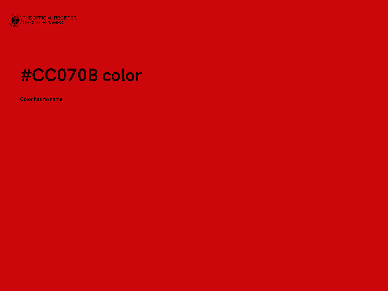 #CC070B color image