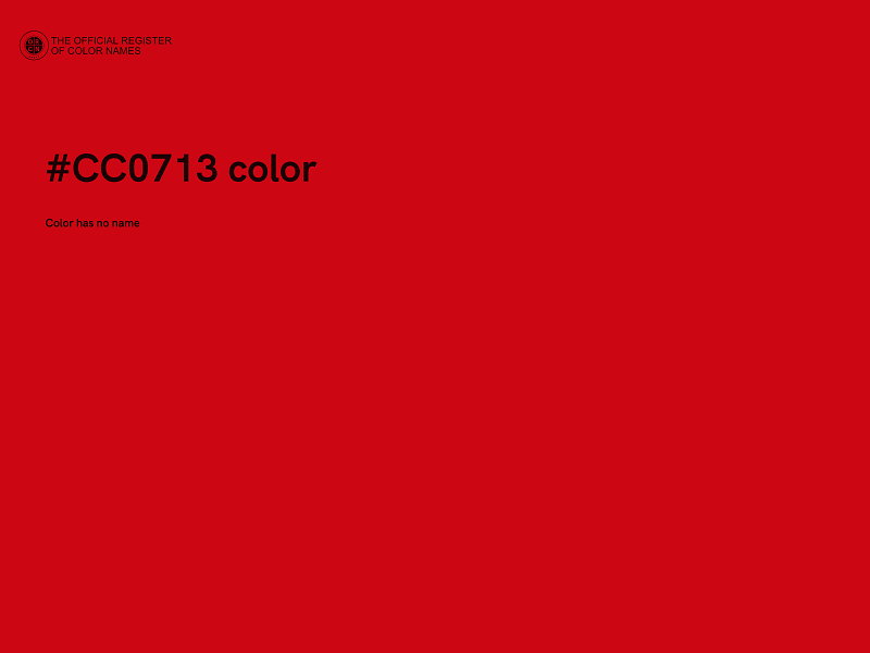 #CC0713 color image